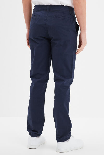 Homme Pantalon cigarette à chevrons 412 – Navy Mix/Bleu Marine