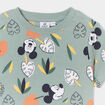 T-shirt manches courtes coton Mickey vert kaki bébé garçon