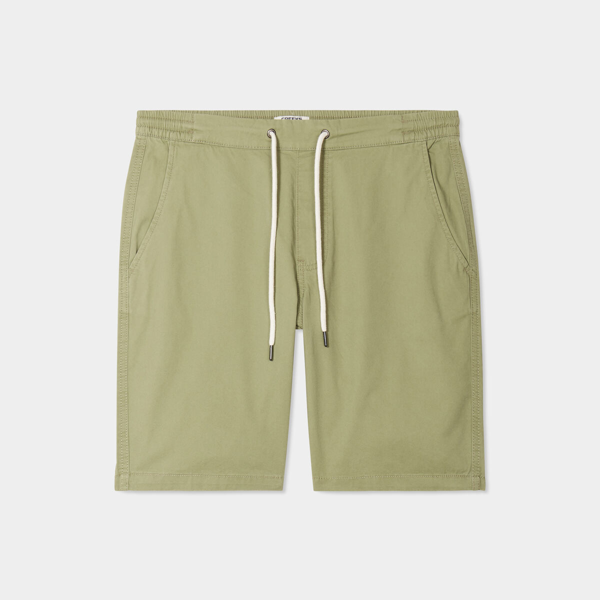 Short chino avec cordon Creeks vert kaki homme