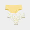 Lot 2 shortys microfibre sans couture ecru femme