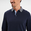 Polo manches longues coton majoritaire bleu marine homme