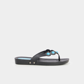 tongs a details bijoux wamea beach noir femme Tongs à détails bijoux Wamea Beach noir femme
