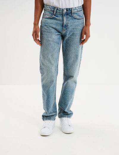 Jeans regular 5 poches coton denim double stone homme