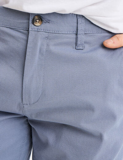 Bermuda chino droit Creeks bleu homme