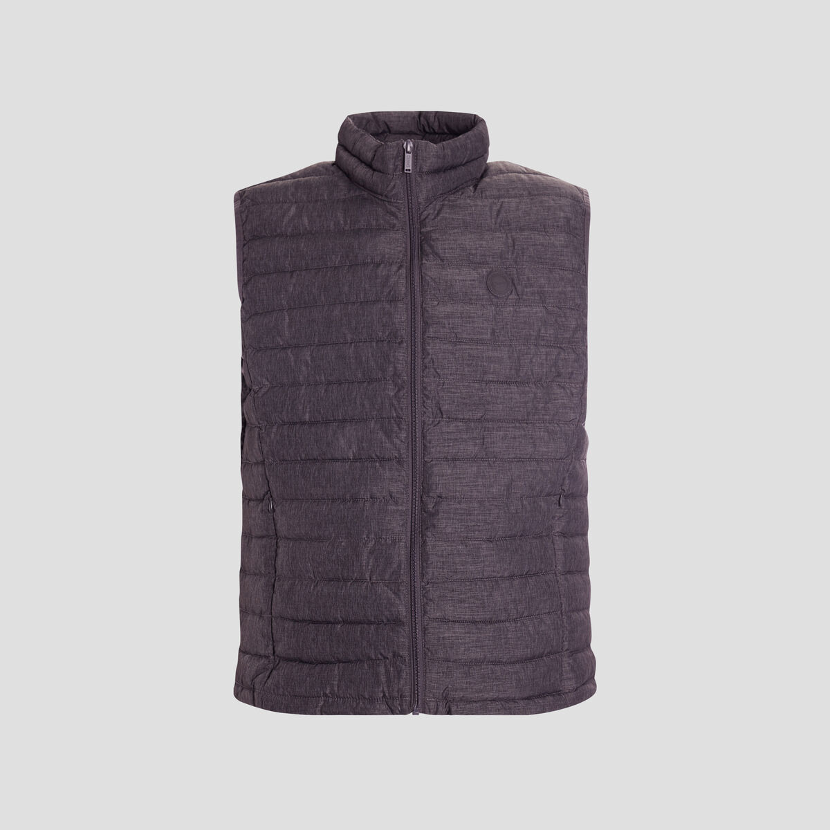 Doudoune légère droite sans manches gris homme