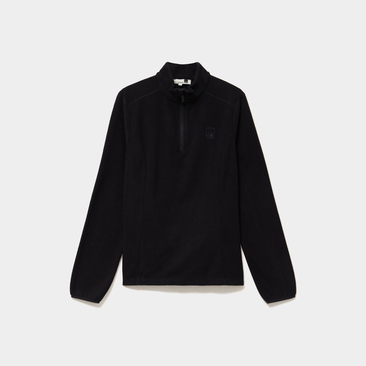 Sweat polaire col camionneur noir femme