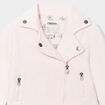 Veste esprit biker droite rose clair bébé fille