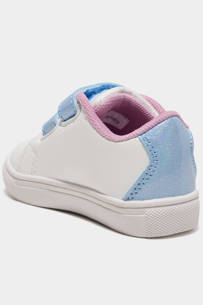 Tennis basses &agrave; scratchs Stitch blanc b&eacute;b&eacute; fille