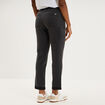 Jeans droit cropped taille &eacute;lastiqu&eacute;e denim noir femme