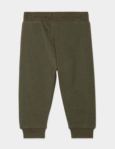Pantalon de jogging molletonn&eacute; vert kaki b&eacute;b&eacute; gar&ccedil;on