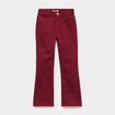 Pantalon bootcut twill 4 poches bordeaux fille