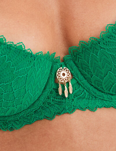 Soutien-gorge corbeille paddé vert menthe femme