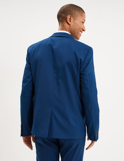Veste blazer costume manches longues bleu electrique homme