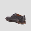Derbies &agrave; lacets en cuir noir homme