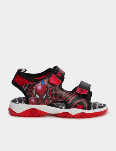 Sandales semelles lumineuses Spider-Man rouge gar&ccedil;on