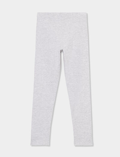 Lot 2 leggings coton gris clair fille