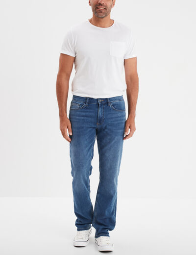 Jean stretch coupe regular denim stone homme