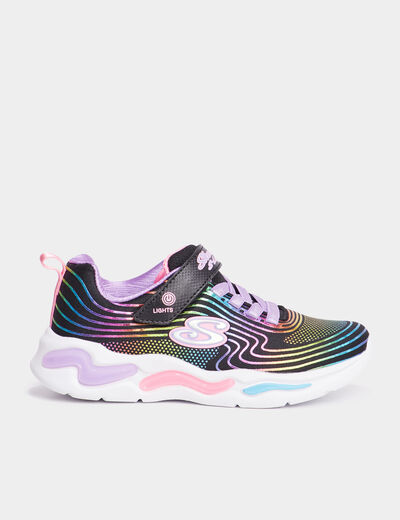 Baskets running lumineuses Skechers noir fille