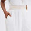 Combinaison pantalon dos en V blanc femme