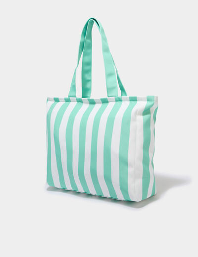 Sac cabas rectangulaire vert femme