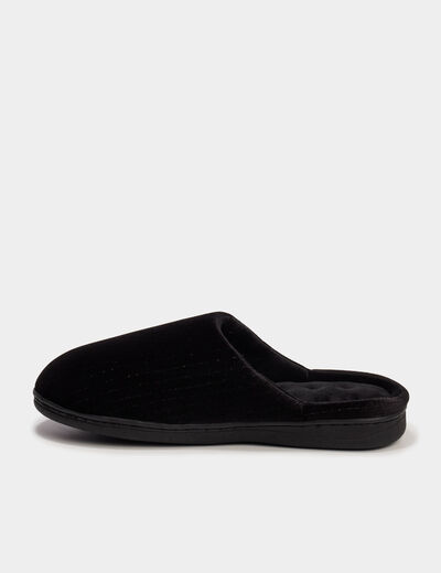 Chaussons mules noir femme