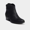 Boots esprit western &agrave; talons noir femme
