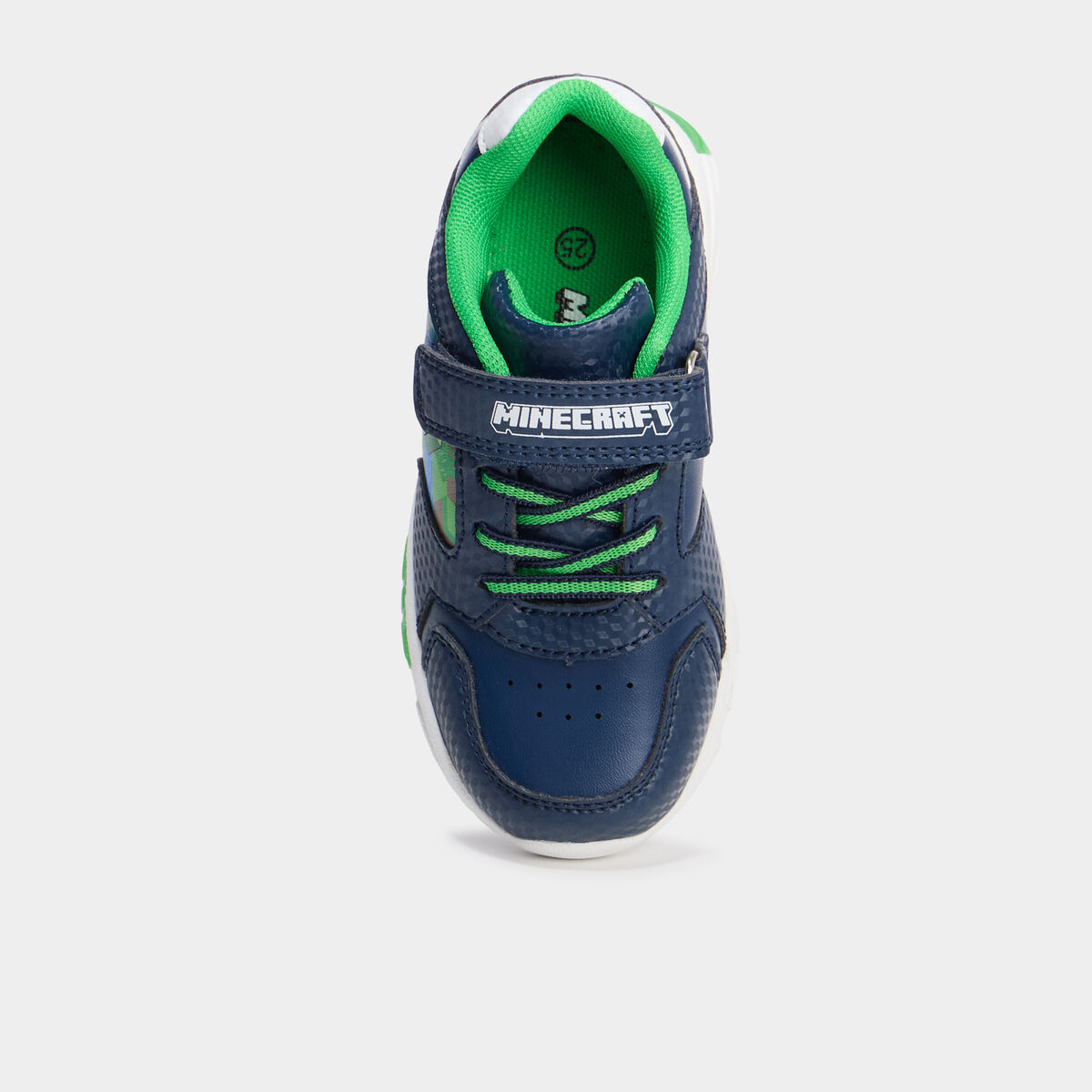Tennis semelles lumineuses Minecraft bleu marine garçon
