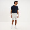 Bermuda short chino straight stretch gris clair homme