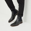 Bottines chelsea en cuir noir homme