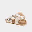 Sandales avec boucles jaune or bébé fille