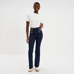 Jean flare &agrave; pont denim brut femme