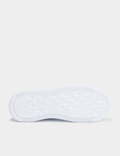 Tennis basses plateformes Champion gris argent femme