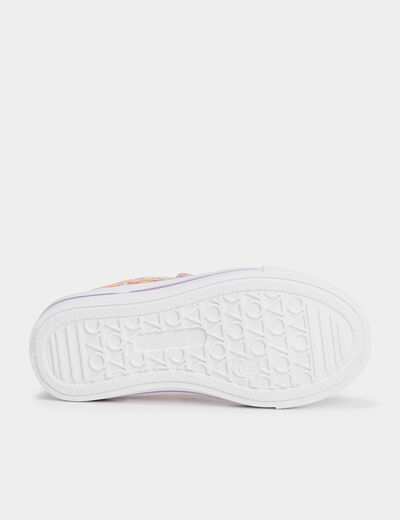 Tennis basses en toile à scratchs multicolore fille