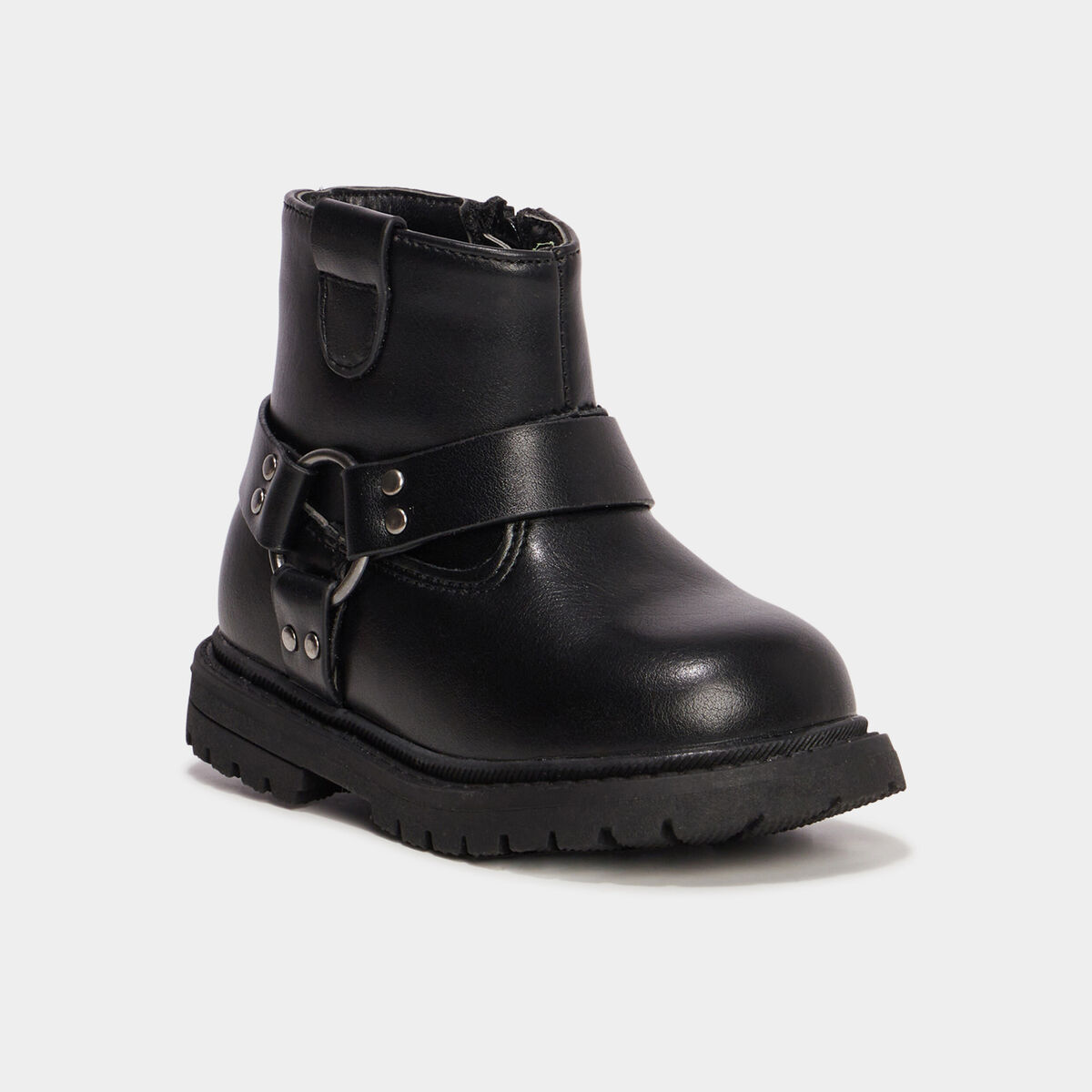 Bottines crantées avec boucles Liberto noir bébé fille