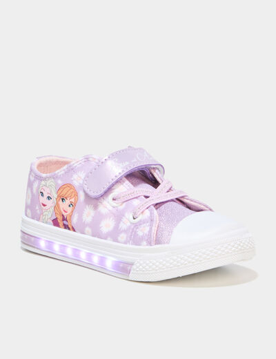 Tennis lumineuses bout renforc&eacute; Frozen parme fille