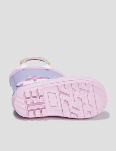Bottes de pluie multicolore bébé fille
