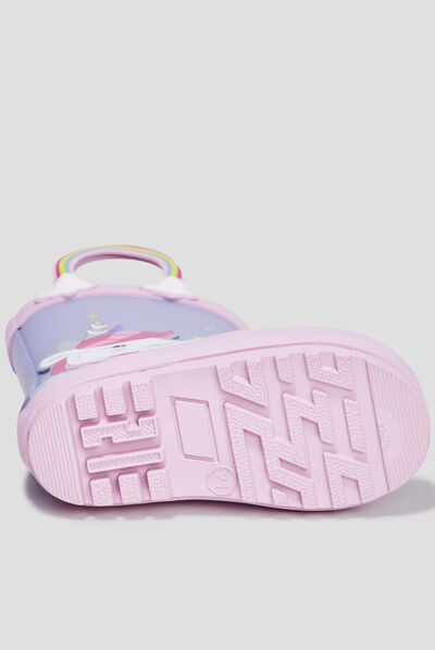 Bottes de pluie multicolore bébé fille
