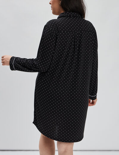 Chemise de nuit liquette noir femme grande taille