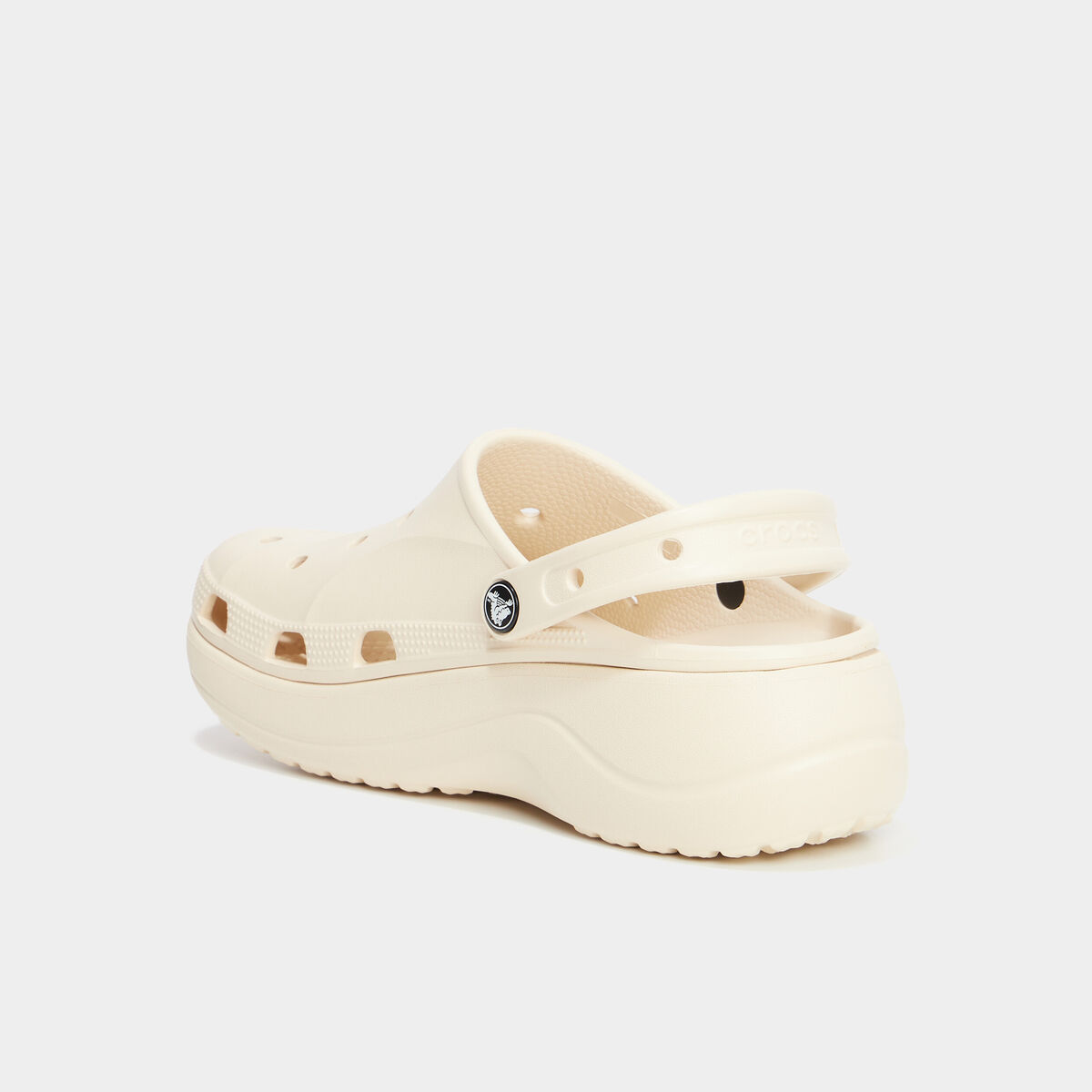 Sabots compens&eacute;es Crocs marron clair femme