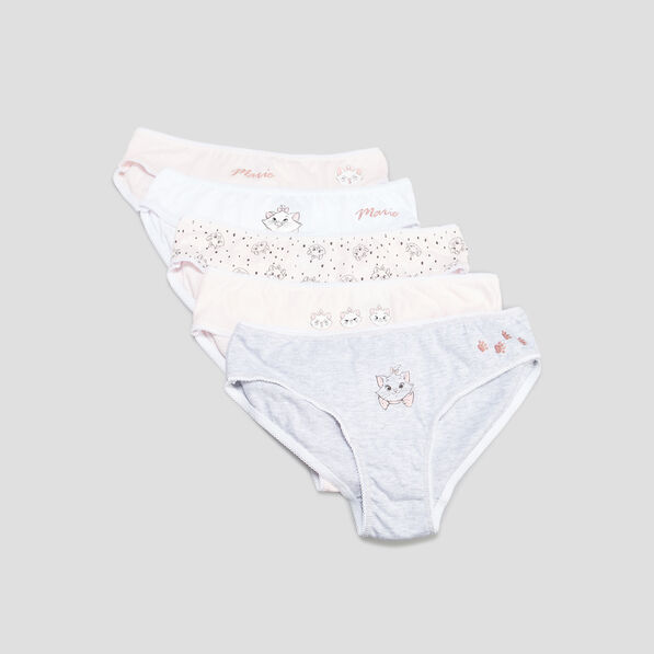Lot 5 culottes coton Les Aristochats rose fille
