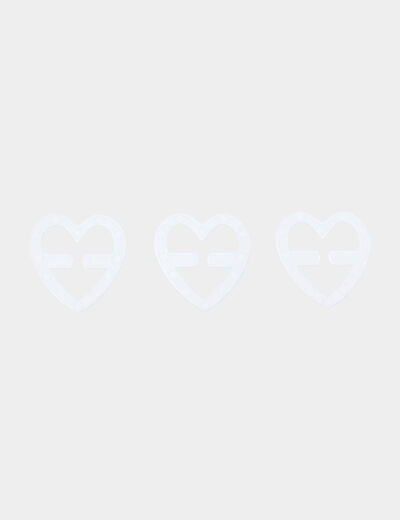 Lot de 3 attaches dos nageur blanc femme