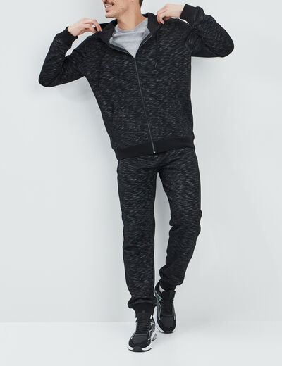 Pantalon jogging taille élastiquée noir homme