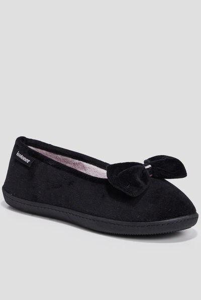 Chaussons ballerines Isotoner noir femme