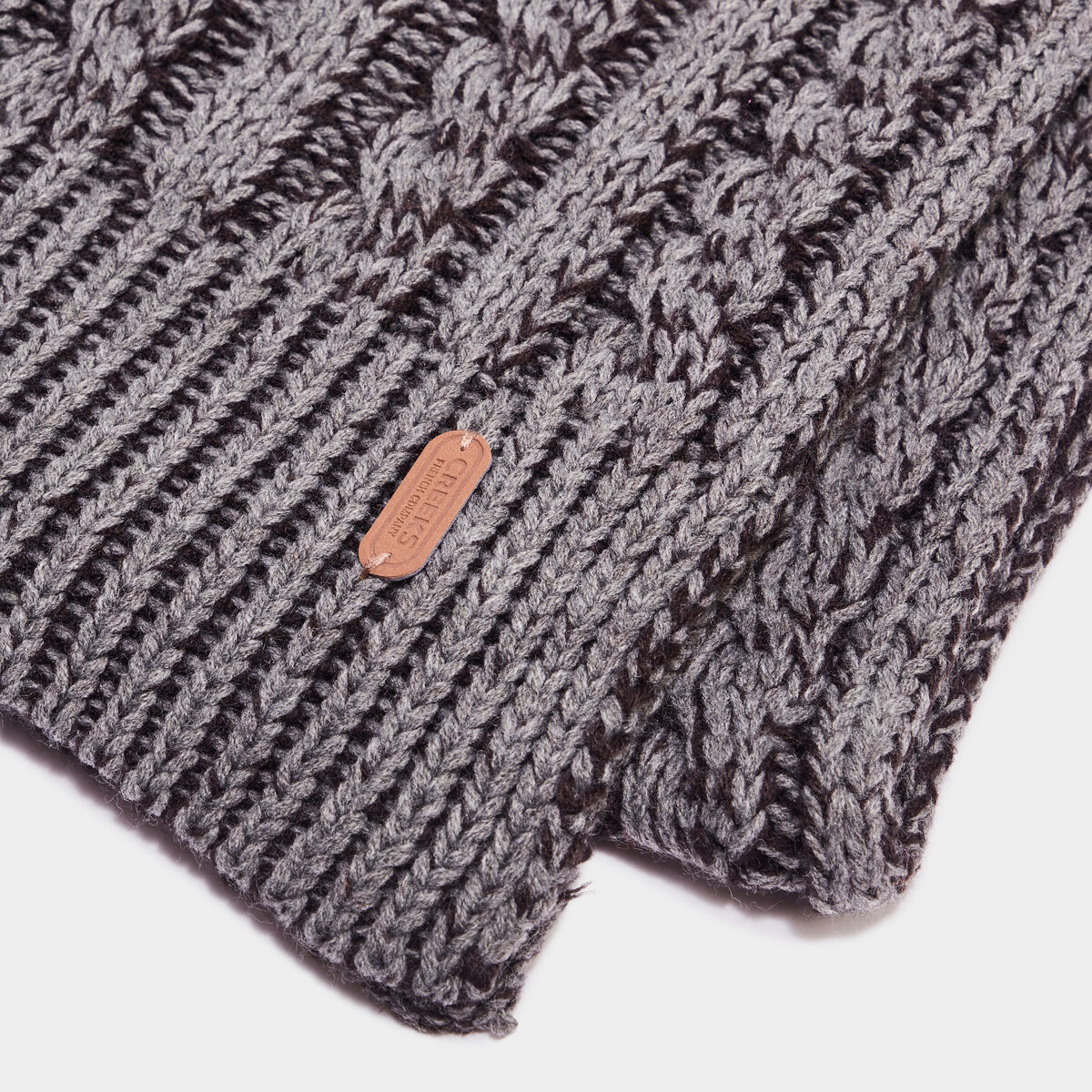 Écharpe avec torsades Creeks gris homme