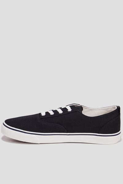 Tennis en toile à lacets Creeks noir homme