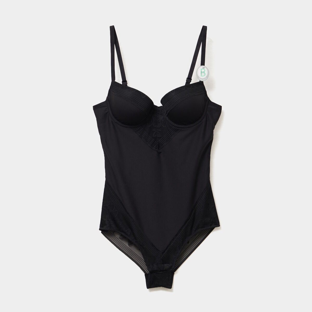 Body effet gainant bretelles fines noir femme