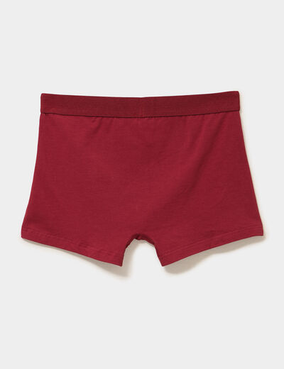Lot 3 boxers coton stretch bordeaux homme