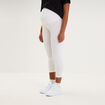 Legging 7/8&egrave;me grossesse blanc femme maternit&eacute;