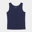 Débardeur bretelles larges coton bleu marine femme