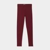 Legging taille haute bordeaux femme